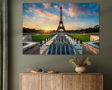 Zonsopgang bij de Eiffeltoren van Michael Abid