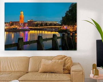 Zwolle  during a summer evening with the Peperbus tower in the old town by Sjoerd van der Wal Photography