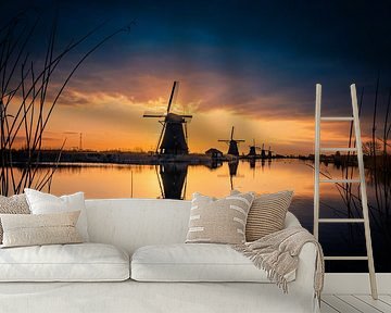 Kinderdijk Sunrise by Sander Peters