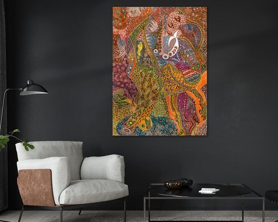 Voorbeeld van het werk in een kamer