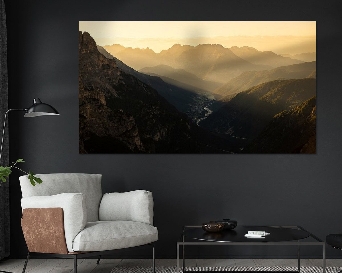 Voorbeeld van het werk in een kamer