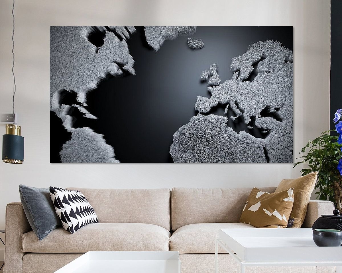 Voorbeeld van het werk in een kamer