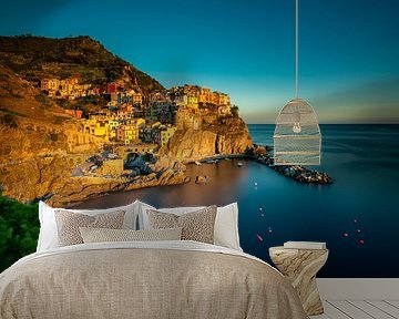 Cinque Terre at sunset by Damien Franscoise