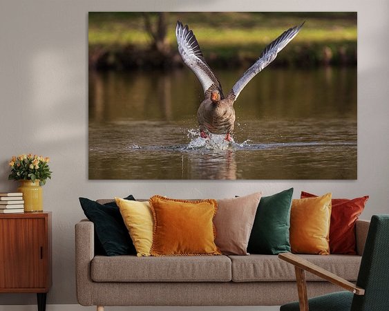 Voorbeeld van het werk in een kamer