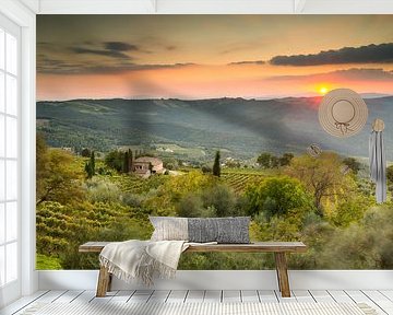 Sunrise in Tuscany by Damien Franscoise