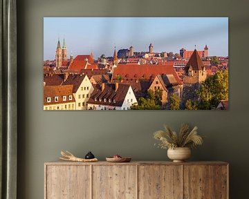 Vieille ville de Nuremberg avec le Kaiserburg sur Werner Dieterich