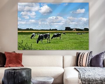 Koeien in weiland in Friesland van StudioMaria.nl