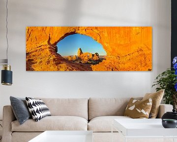 North Window bij zonsopgang, Arches National Park, Utah, USA van Markus Lange