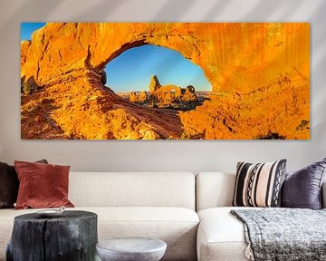 North Window bij zonsopgang, Arches National Park, Utah, USA van Markus Lange