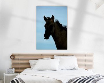 Silhouette van een konik paard van Saskia Hoks