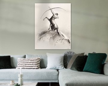 Centaur richt op de wolken, Odilon Redon, 1895 van Atelier Liesjes