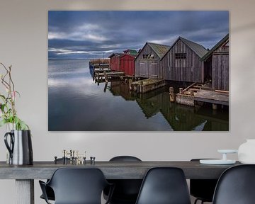 Boathouses in the harbour of Althagen at Fischland-Darß by Rico Ködder