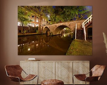 Weesbrug over de Oudegracht in Utrecht