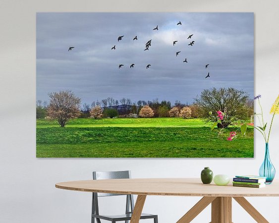 Voorbeeld van het werk in een kamer