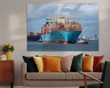 Maersk's giant container ship: Munkebo Maersk, Maasvlakte, Port of Rotterdam, April 2021. by Jaap van den Berg