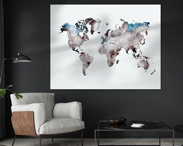 Weltkarte weiß grau blau #Karte #Weltkarte