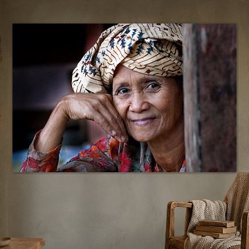 Alte Frau Kampong Indonesien