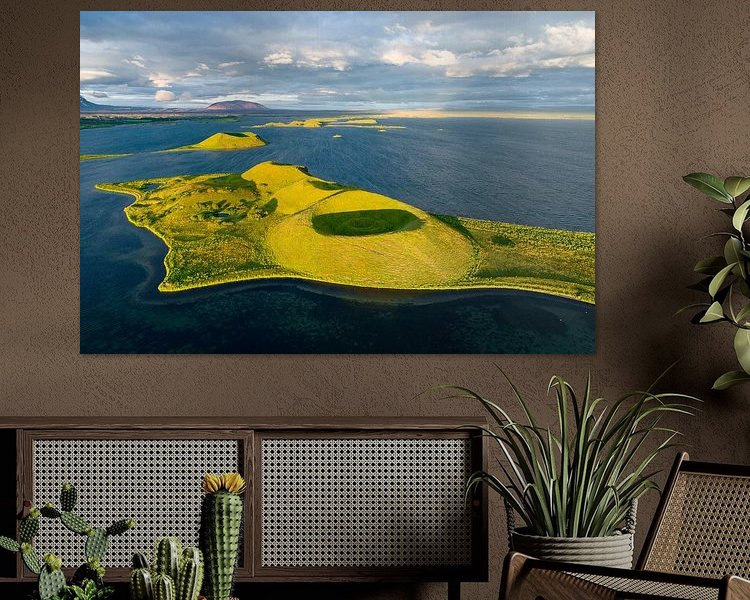 Voorbeeld van het werk in een kamer
