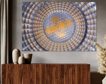Lichtkreis mit Formen in Orange und Blau von Lisette Rijkers