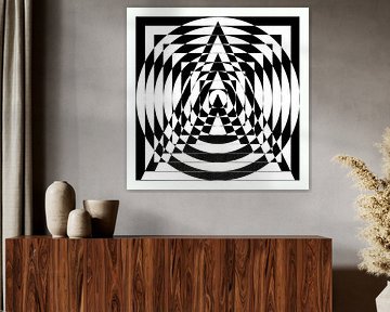 Triangles abstraits, carrés et cercles sur Maurice Dawson