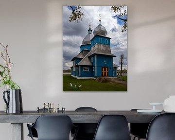 Blaue orthodoxe Kirche, Weißrussland von Adelheid Smitt