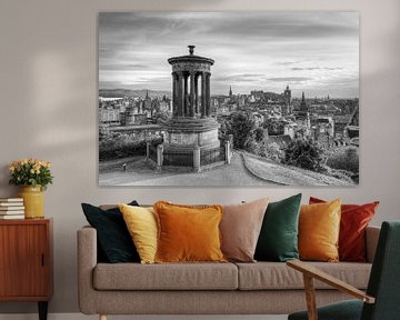 Edinburgh Calton Hill schwarz-weiß von Michael Valjak