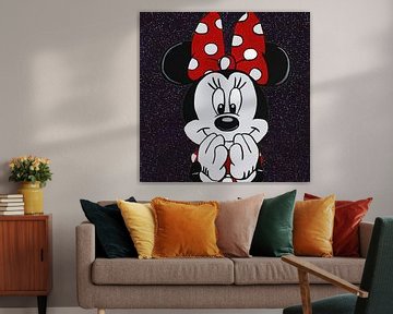Minnie Mouse Life is Beautiful van Kathleen Artist Fine Art