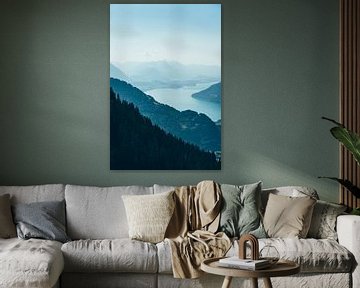 Blue Lake in Switzerland by Patrycja Polechonska