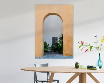 Doorway to courtyard in Seville, Spain