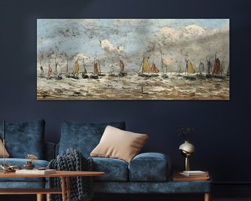 Vissersvloot voor de Nederlandse kust, Hendrik Willem Mesdag