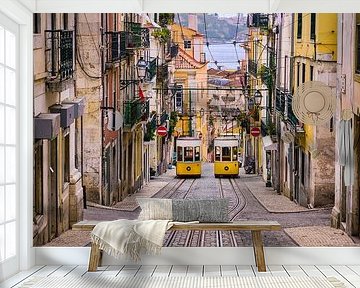 Historic tram in Lisbon, Portugal by Michael Abid