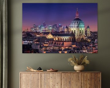 Nächtliche Skyline von Paris von Michael Abid