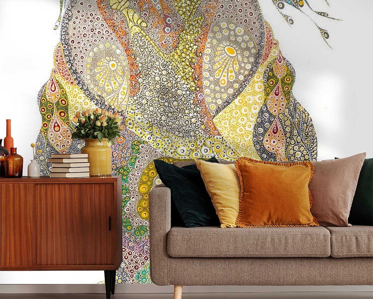 Voorbeeld van het werk in een kamer