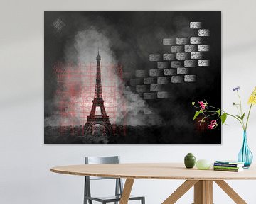 Eiffeltoren in nevelen gehuld van Greta Lipman