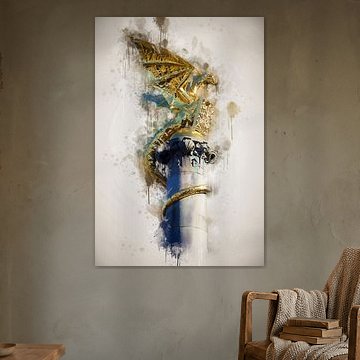 De Draak van Den Bosch als schilderij van Dutch Art Works