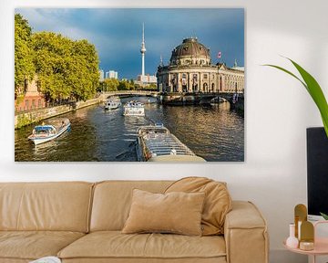 Excursion boats on the Spree in Berlin by Werner Dieterich