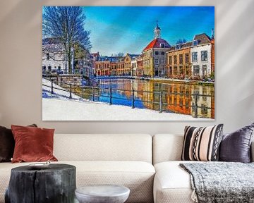 Winterbeeld Schiedam van Frans Blok
