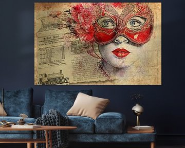 Masked traveler van Gisela- Art for You