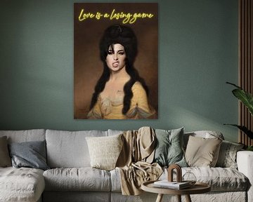 Amy Winehouse digitaal schilderij van Rene Ladenius Digital Art