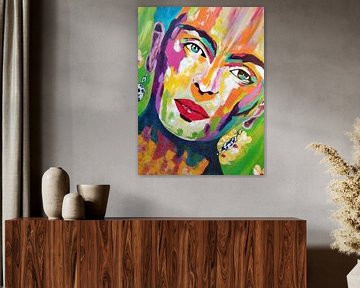 Frida "Gezicht" van Kathleen Artist Fine Art