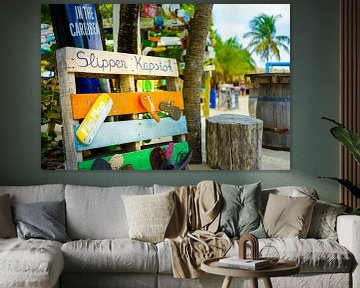 Slipper Kapstok op Mambo Beach te Curacao van Nicole