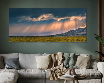 Zonsopkomst in Grand Teton N.P, Wyoming van Henk Meijer Photography