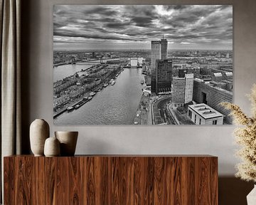 Rotterdam vanaf 42ste verdieping van Rob van der Teen