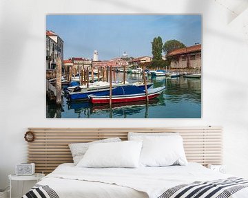 Historic buildings in the old town of Venice in Italy.