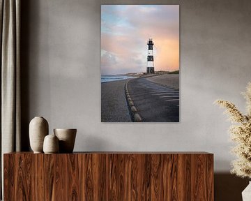 Leuchtturm Nieuwe Sluis (Breskens) bei Sonnenuntergang l Reisefotografie von Lizzy Komen