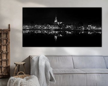 Blokzijl-6, Black and white panorama, Netherlands by Adelheid Smitt