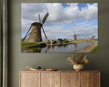 Windmolens bij Kinderdijk: Unesco Werelderfgoed van Rini Kools