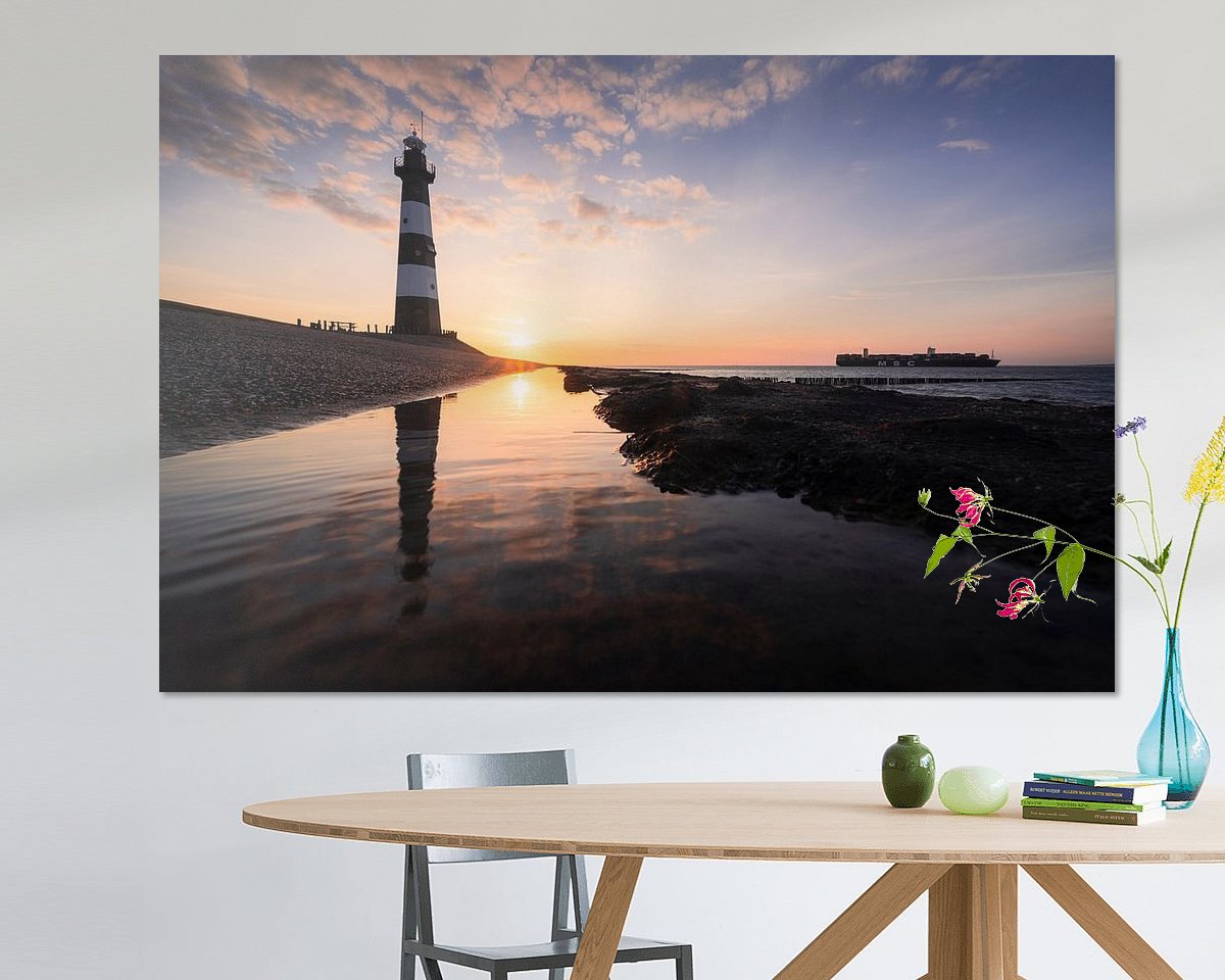 Voorbeeld van het werk in een kamer