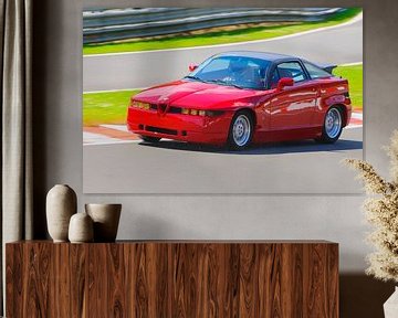 Alfa Romeo SZ Italiaanse sportwagen rijdend op hoge snelheid van Sjoerd van der Wal Fotografie