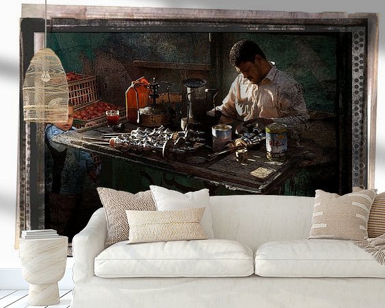 Voorbeeld van het werk in een kamer